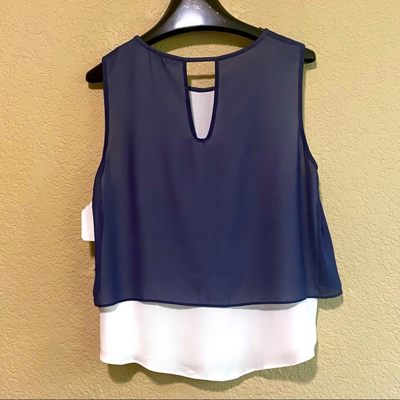 BCNL Design Sleeveless Overlay Blouse - Picture 2 of 4